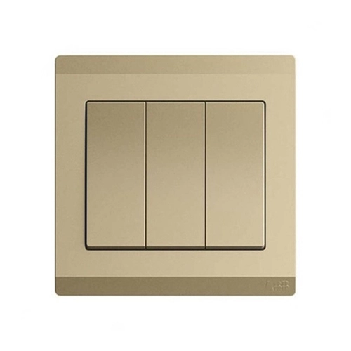 ABB Inora 3 Gang 1 Way Switch, 10A