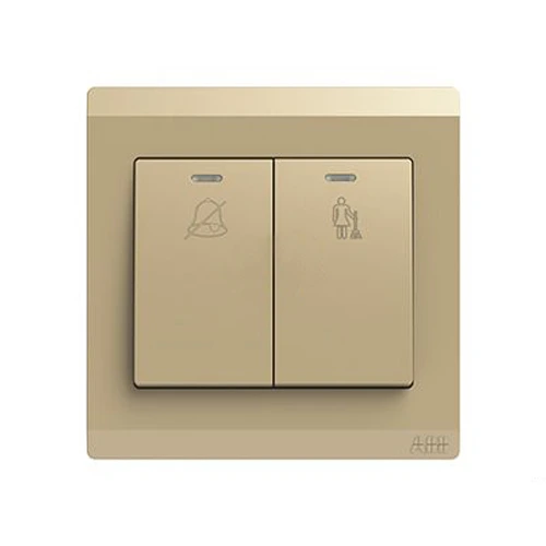 ABB Inora 2 Gang Switch DND/MUR with Neon 10A
