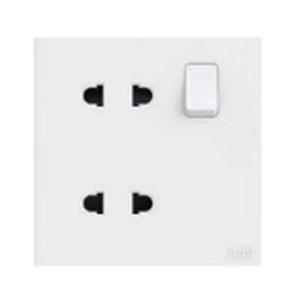 ABB Framia BC222 2 Gang Euro-American Switched Socket Outlet, 10A (White)