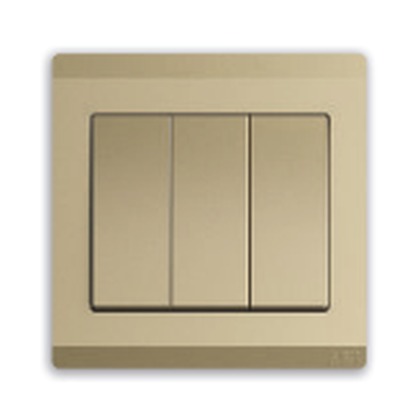 ABB Inora BL104-PG 4 Gang 1 Way Switch, 10A (Royal Gold)