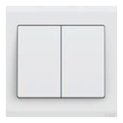 ABB Inora BL106 2 Gang 2 Way Switch, 10A (White)
