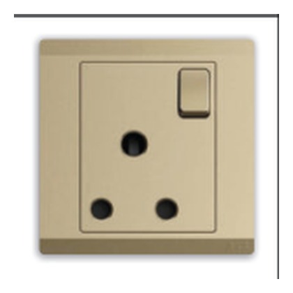 ABB Inora BL209-PG 1 Gang 15A Switched Socket SP (Royal Gold)