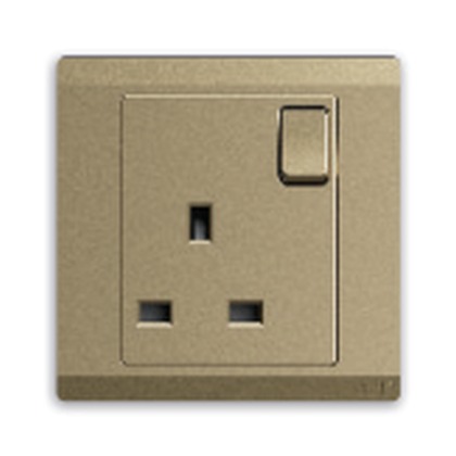 ABB Inora BL224-PG 1 Gang 13A Switched Socket SP (Royal Gold)