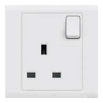 ABB Inora BL224 1 Gang 13A Switched Socket SP (White)