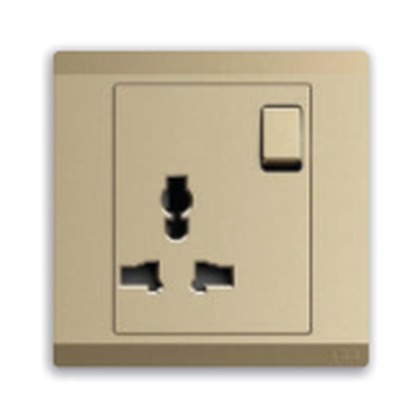ABB Inora BL294-PG 1 Gang 13A Switched Multi-Socket Outlet (Royal Gold)