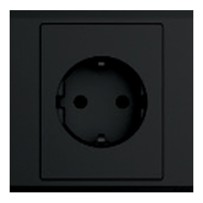 ABB Inora BL296-885 1 Gang 16A Schuko Socket (Starry Black)