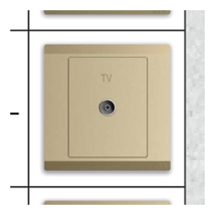 ABB Inora BL301-PG 1 Gang TV Outlet (Royal Gold)