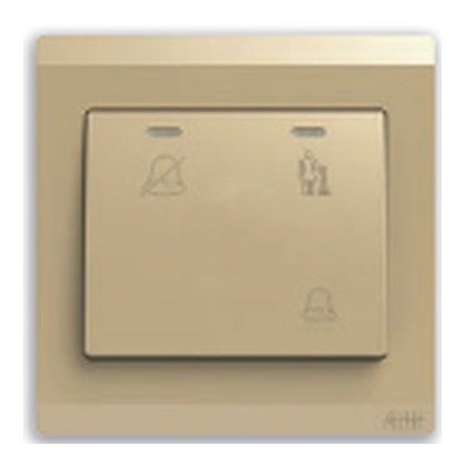 ABB Inora BL403-PG Push Button, DND/MUR with Bell Symbol 10A (Royal Gold)