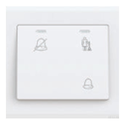 ABB Inora BL403 Push Button, DND/MUR with Bell Symbol 10A (White)