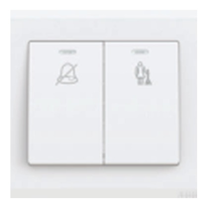 ABB Inora BL493 2 Gang Switch DND/MUR with Neon 10A (White)