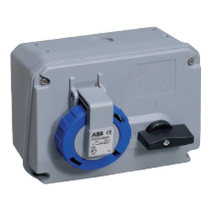 ABB 216RS6 16A 2P+E (230V) IP44 Industrial Surface-Mount Socket Outlet
