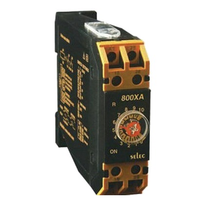 Selec 800XU 22.5mm DIN-Rail Universal Supply ON-Delay / Interval Analog Timer (2 C/O)